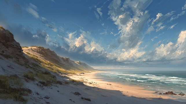 empty wild beach