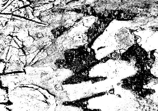 High Contrast Abstract Grunge Texture Black and White Background