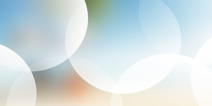 Abstract background with overlapping white circles and colorful gradient