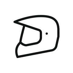 Adventure Motorcycle Helmet line icon, Dirt Bike and ATV helmet, Off Road Motocross Motorcycle Helmet vector symbol with editable stroke © ElastoUI