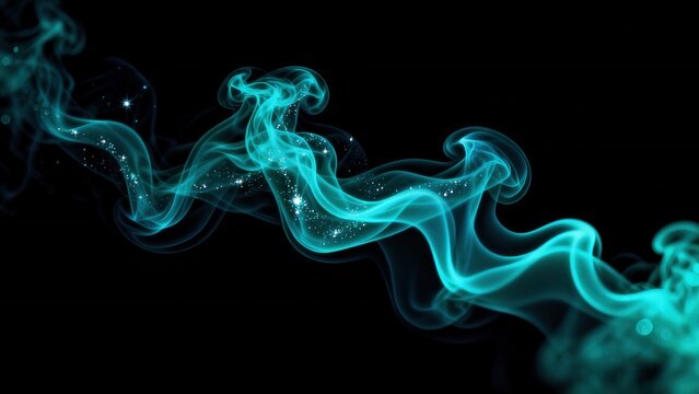 Abstract blue smoke pattern