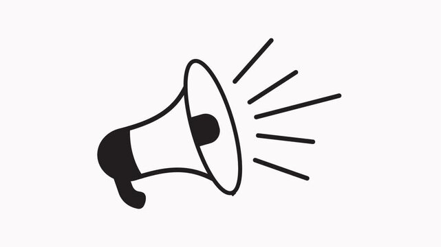 Megaphone Announcement Animation Icon