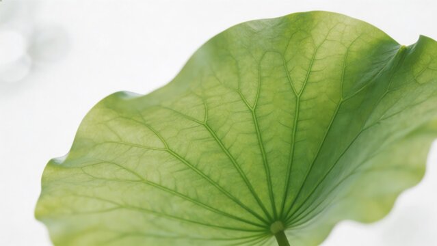 Closeup of a green leaf