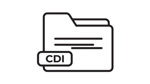 Folder icon with CDI badge, representing document organization, compliance management, and digital information exchange
