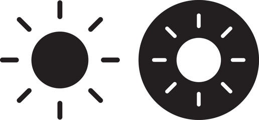 Sun and moon icons set. Dark and light mode symbol. Sun and moon icon vector day and night icon set. black and white icons representing the day and night on transparent png and vector illustration © MDParveg