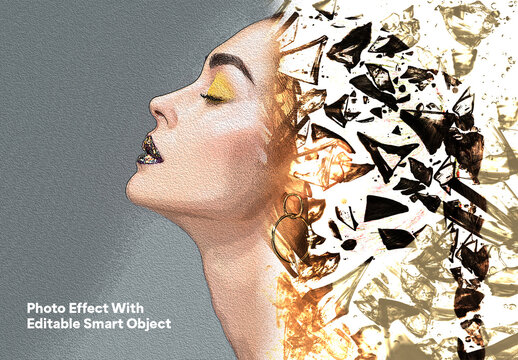 Abstract Dispersion Photo Manipulation Effect