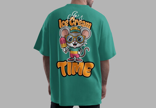Summer Ice Cream Cute Character Tshirt Design