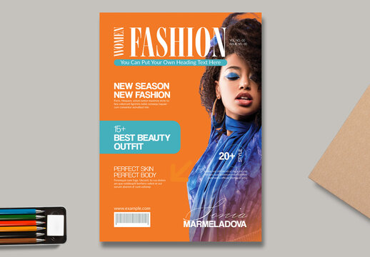 Fashion Magazine Cover Page Template