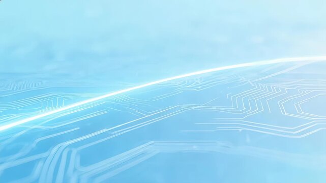 Abstract circuit design on blue background
