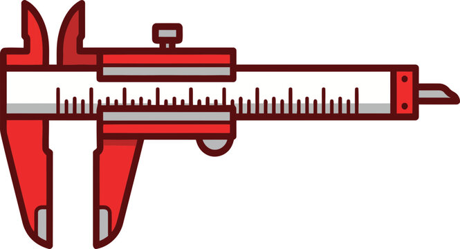 Red vernier caliper for measurement