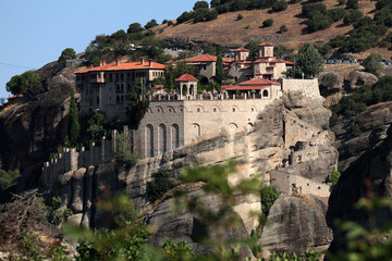 Fototapeta premium View at Meteora. A breathtaking UNESCO World Heritage site in Thessaly, Greece,