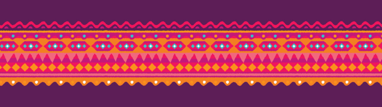 Hand drawn  abstract seamless pattern, ethnic background, aztec style - great for textiles, banners, wallpapers, wrapping - vector design