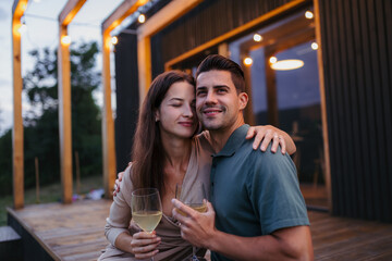Fototapeta premium Romantic weekend away in small cottage in countryside.