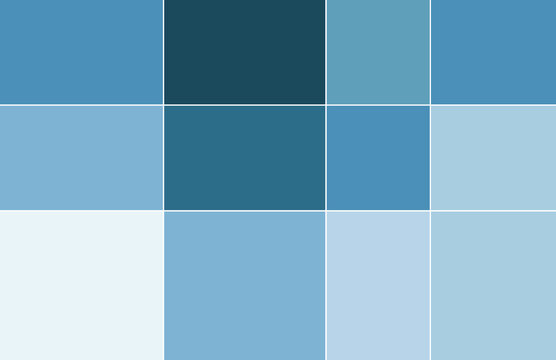 Cool Blue Cold Tones Photo Collage Grid Template &ndash; 12-Cell Vector Layout