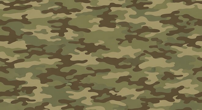 Camouflage pattern with green and brown shapes