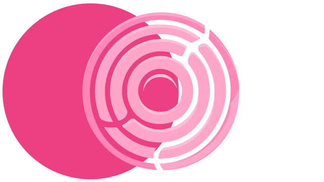 Sweet mexican pink concha bread vector icon showcasing the traditional shell-like pattern on a colorful bun, ideal for bakery branding, pastry shops, or culinary themed graphic design projects.