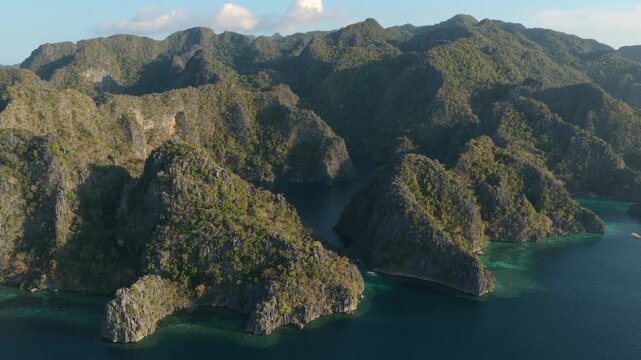 Coron island Baracuda Lake Aerial Philippines