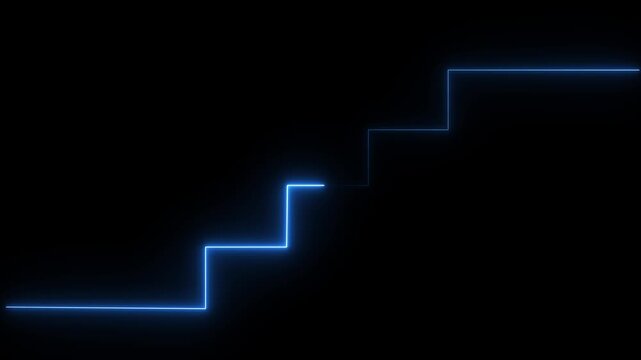 Market Recovery Concept. Successful growth trend olive line graph going Up. Abstract neon line arrow business graph with black background.