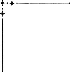 Obraz premium Line with Star Border