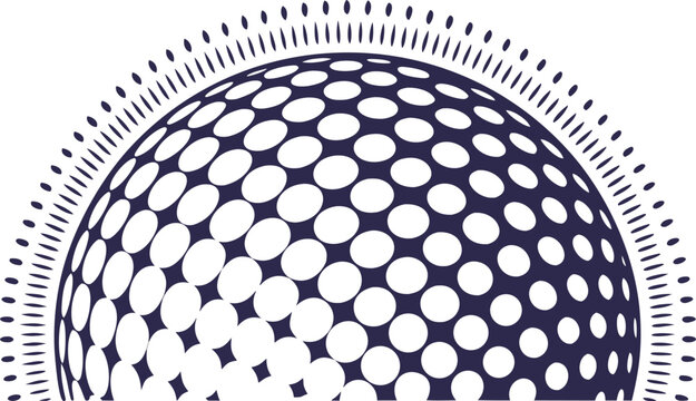 Gradient dot half-tone circular pattern with radial texture