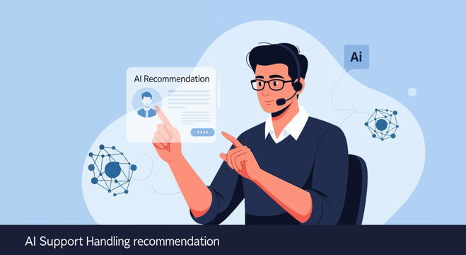 AI chatbot providing personalized recommendations and support