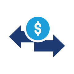 Fototapeta premium money cycle colored icon vector design good for web or mobile app