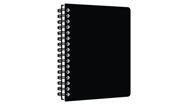 spiral bound notebook silhouette high quality professional detailed modern elegant stylish clean crisp