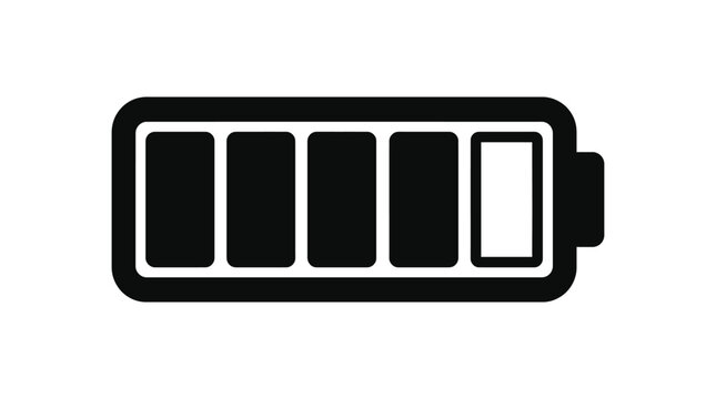 battery icon silhouette high quality professional detailed modern elegant stylish clean crisp vibrant