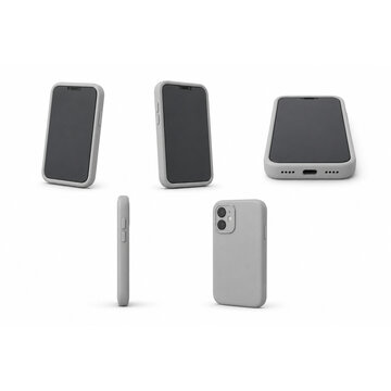 3D smartphone icon set in multiple angles isolated on white background
