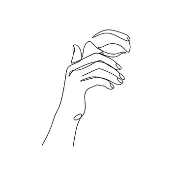 Hand Holding a Cup Drawing.