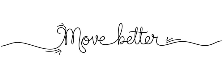 Naklejka premium Script text move better on minimal white background, none editable stroke