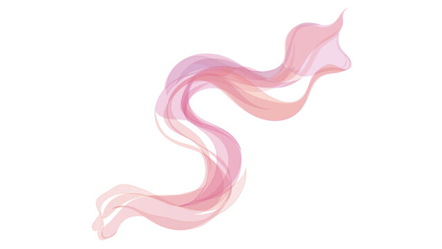 Gossamer ribbon vector icon featuring an enchanted silk swirl with editable stroke for fairy forest design, delicate line illustration for magical garden themes with adjustable line weight.