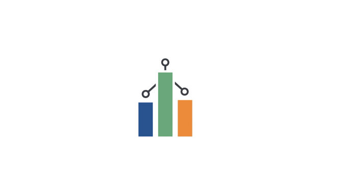A colorful graphic representation of statistics.