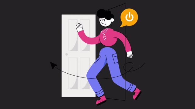 Log Out  Animation Alpha Channel	