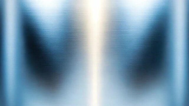 Smooth metal surfaces are worked on in a workshop. Light patterns reflect off the metal, showing the effects of different angles and finishes over time