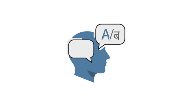 Language translation and communication concept.