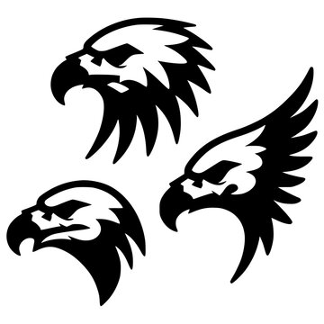 Three-headed eagle silhouette