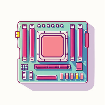 Stylized Motherboard Illustration