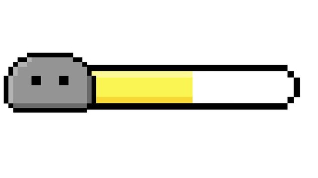 Dynamic pixel art game interface element a vibrant progress bar or health meter indicating in-game status