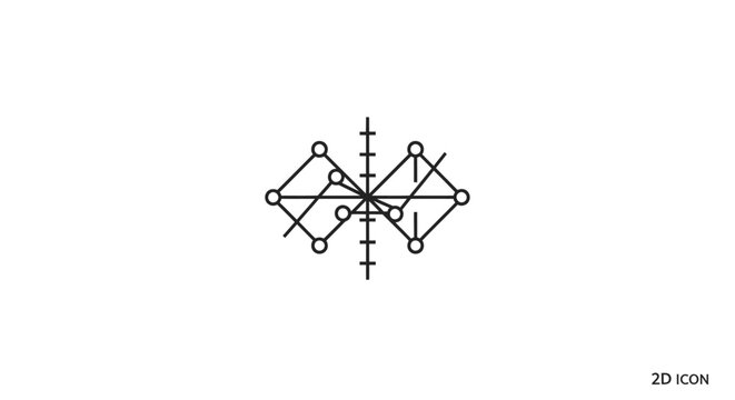Geometric 3D molecular structure diagram.