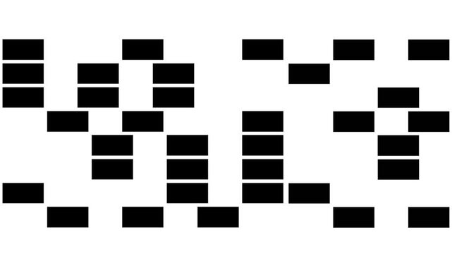 Black Rectangles Animation on White Background