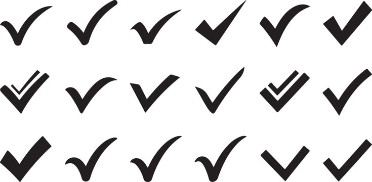 Black checkmarks on a white background pattern
