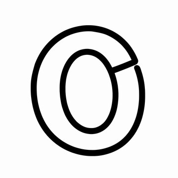 Abstract incomplete circle line drawing icon, minimalist black placeholder shape, vector illustration of empty cycle or progress