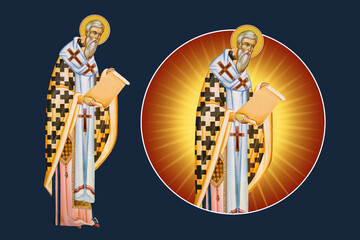 Obraz premium James, brother of Jesus. Illustration - fresco set in Byzantine style