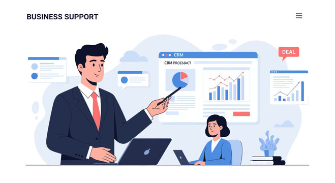 Business meeting, presentation, data analysis, teamwork, strategy, digital interface