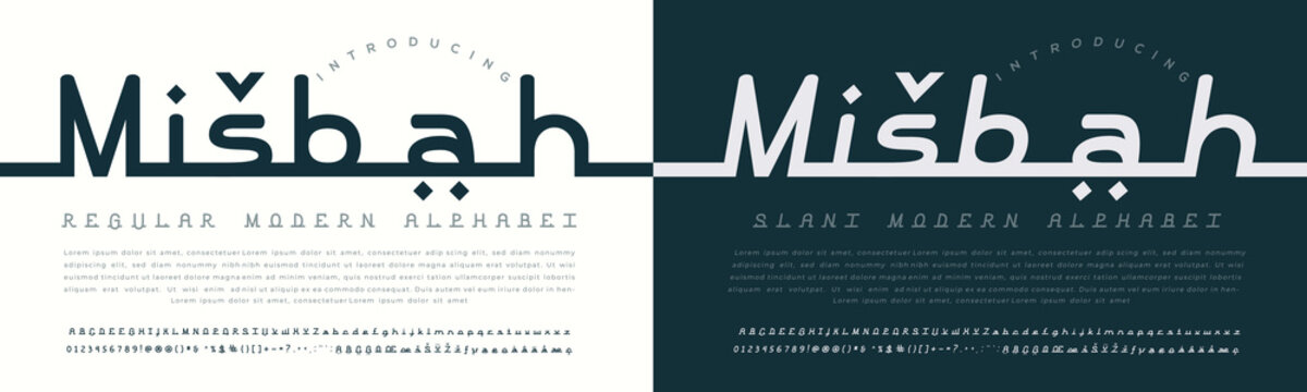 Misbah arabic calligraphy typography islamic font or alphabet