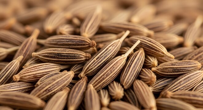 Close up of caraway seeds used in food and cooking