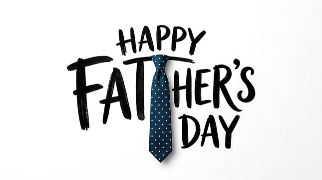 Happy father's day lettering with a blue tie white background clothing accesso
