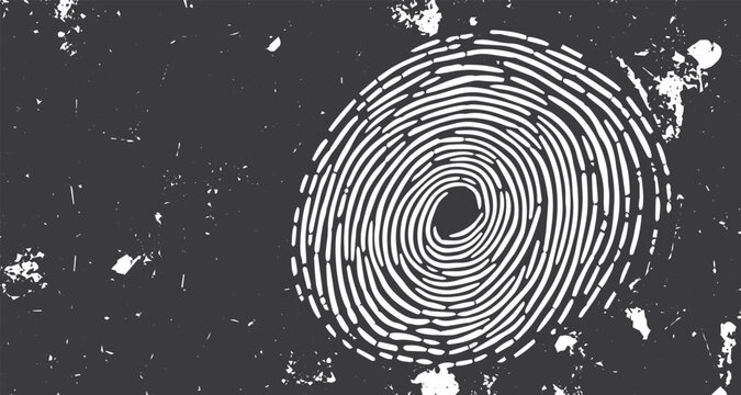 Collection of Fingerprint Icons for Detective Work, Detailed Thumbprint Patterns for Police Identification and Criminal Record Verification Set.