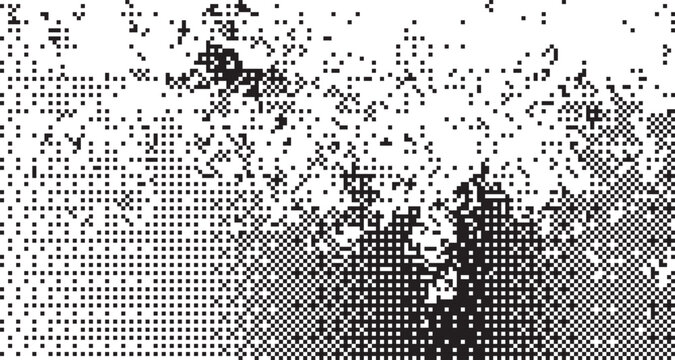 Bitmap Texture Design with Pixelated Noise Overlay, Vintage Digital Grain Background for Creative Artwork and Print Use.